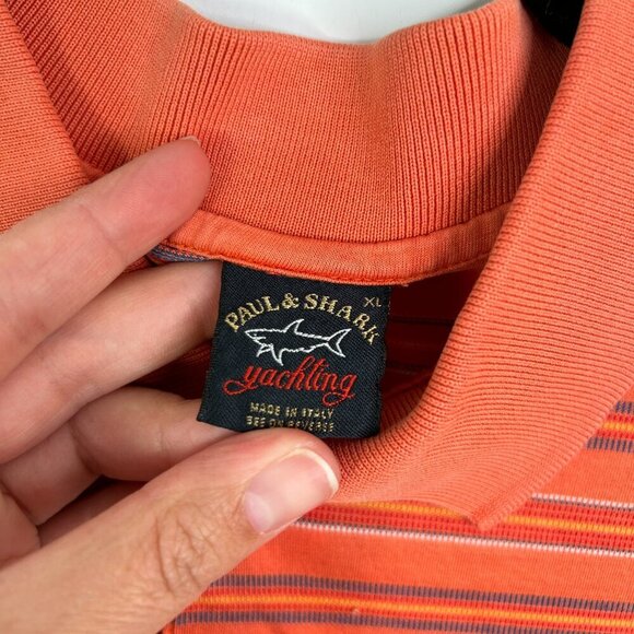 Paul & Shark yachting Men's Short Sleeve Orange Polo Size XL - Picture 4 of 6